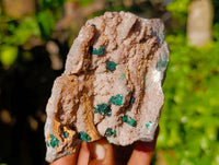 Natural Drusy Salrose With Crystalline  Malachite and Kolwezite Specimens x 2 From Kakanda, Congo