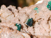 Natural Drusy Salrose With Crystalline  Malachite and Kolwezite Specimens x 2 From Kakanda, Congo