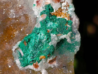 Natural Drusy Salrose With Crystalline  Malachite and Kolwezite Specimens x 2 From Kakanda, Congo