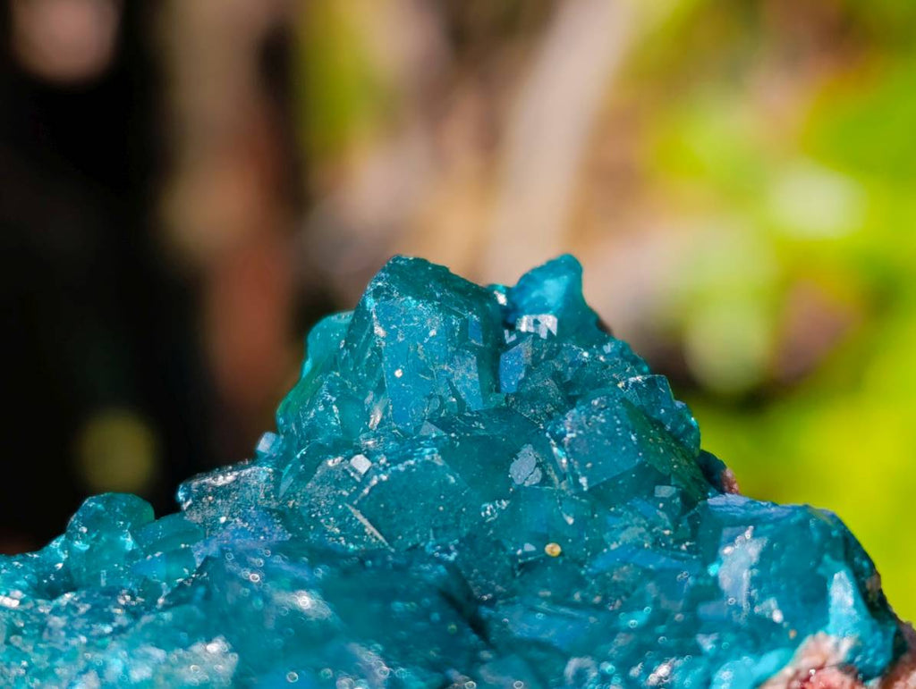 Natural Dioptase on Dolomite Matrix Specimens x 6 From Likasi, Congo - Toprock Gemstones and Minerals 