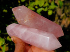 Polished Double Terminated Rose Quartz Points x 5 Ambatondrazaka, Madagascar - Toprock Gemstones and Minerals 