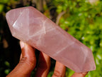 Polished Double Terminated Rose Quartz Points x 5 Ambatondrazaka, Madagascar - Toprock Gemstones and Minerals 