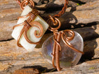 Hand Made Copper Wire Wrapped Pendants x 6 From Southern Africa - Toprock Gemstones and Minerals 