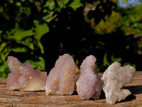 Natural Fairy and Amethyst Spirit Quartz Clusters x 24 From Boekenhouthoek, South Africa