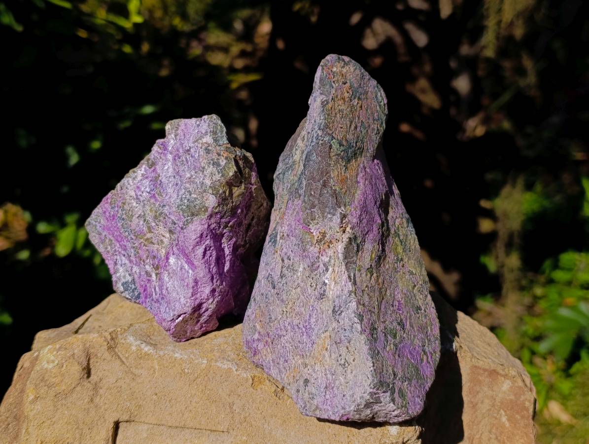 Natural Stichtite Cobbed Specimens x 4 From Barberton, South Africa - Toprock Gemstones and Minerals 