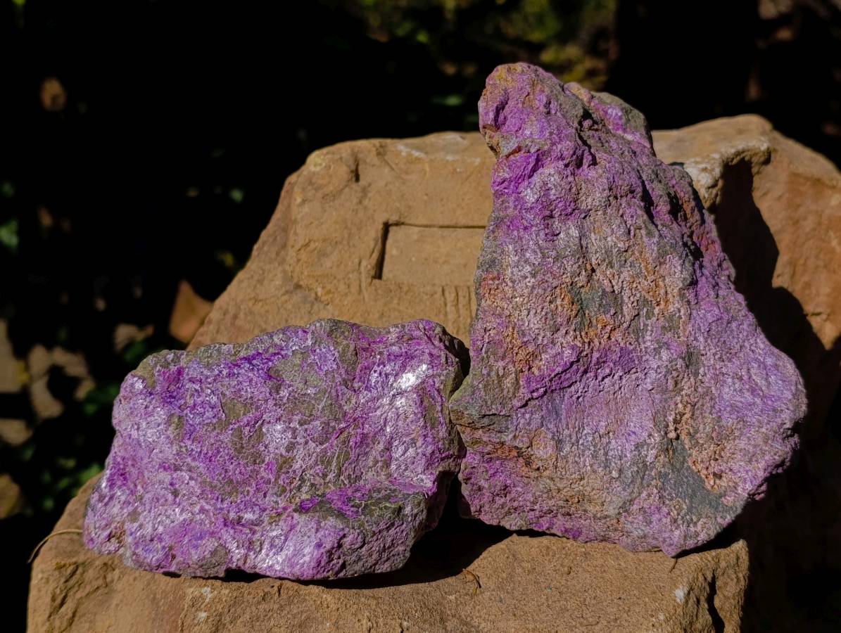 Natural Stichtite Cobbed Specimens x 4 From Barberton, South Africa - Toprock Gemstones and Minerals 