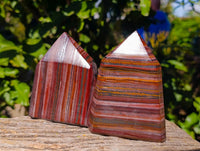 Polished Banded Tiger Iron Points x 2 From Northern Cape, South Africa