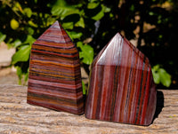 Polished Banded Tiger Iron Points x 2 From Northern Cape, South Africa