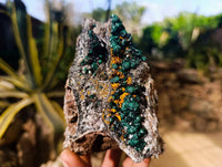 Natural Ball Malachite and Drusy Quartz On Dolomite Matrix Specimens x 3 From Kambove, Congo