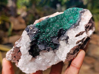 Natural Ball Malachite and Drusy Quartz On Dolomite Matrix Specimens x 3 From Kambove, Congo