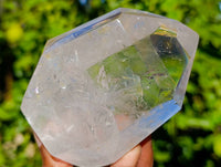 Polished Clear Quartz Rainbow Veil Crystals x 3 From Madagascar
