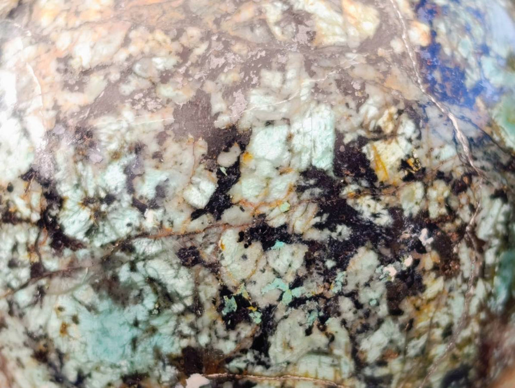 Polished "African Turquoise" Chrysocolla Spheres x 2 From Blue Mine, South Africa - Toprock Gemstones and Minerals 