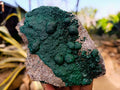 Natural Ball Malachite and Drusy Quartz On Dolomite Matrix Specimens x 2 From Kambove, Congo - Toprock Gemstones and Minerals 