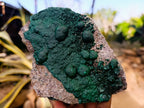 Natural Ball Malachite and Drusy Quartz On Dolomite Matrix Specimens x 2 From Kambove, Congo - Toprock Gemstones and Minerals 