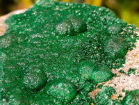 Natural Ball Malachite and Drusy Quartz On Dolomite Matrix Specimens x 2 From Kambove, Congo
