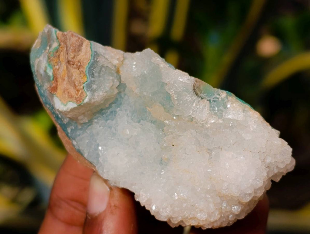 Natural Drusy Coated Chrysocolla on Dolomite Matrix Specimens x 6 From Congo - Toprock Gemstones and Minerals 