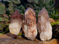Natural Red Hematoid Quartz Clusters x 12 From Karoi, Zimbabwe