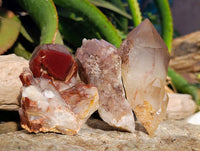 Natural Red Hematoid Quartz Clusters x 12 From Karoi, Zimbabwe