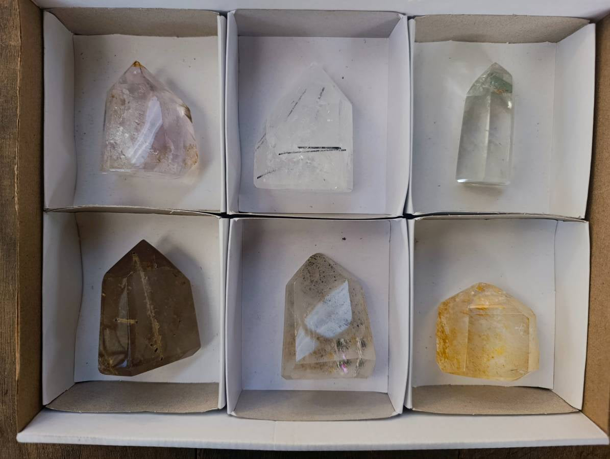 Polished Mix Of Selected Points x 6 From Madagascar - Toprock Gemstones and Minerals 