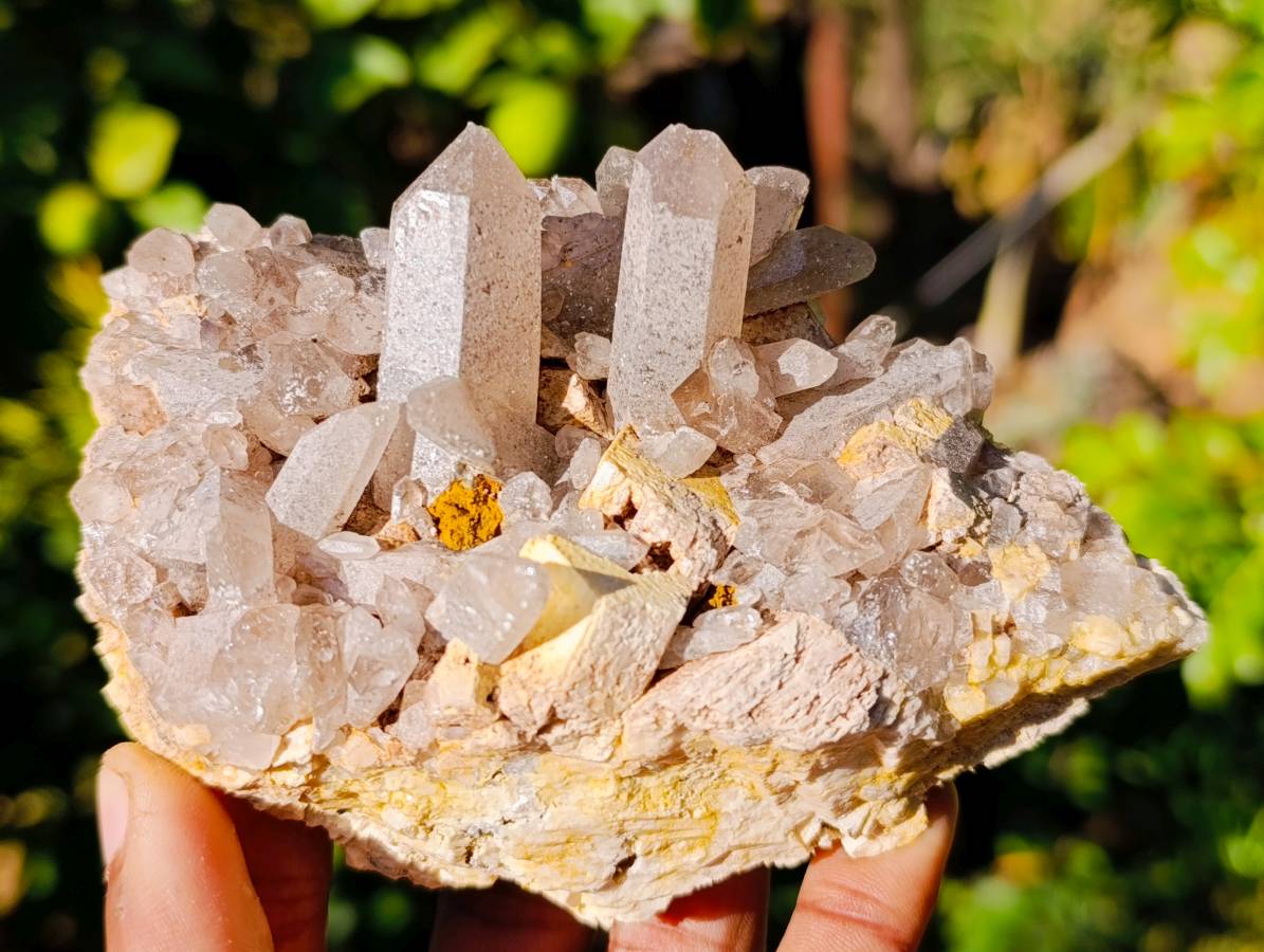 Natural Aegirine Crystals and Orthoclase Feldspar Clusters x 4 From Zomba, Malawi - Toprock Gemstones and Minerals 
