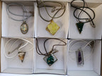 Hand Made Specially Selected Mixed Crystal Pendants - Set in Resin x 6 From Southern Africa - Toprock Gemstones and Minerals 