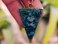 Hand Made Specially Selected Mixed Crystal Pendants - Set in Resin x 6 From Southern Africa