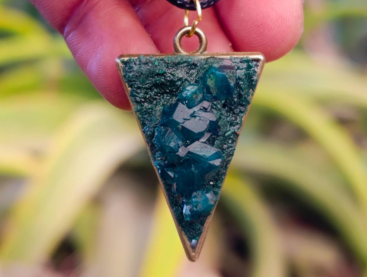 Hand Made Specially Selected Mixed Crystal Pendants - Set in Resin x 6 From Southern Africa - Toprock Gemstones and Minerals 