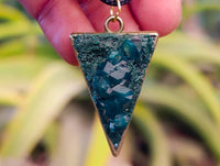 Hand Made Specially Selected Mixed Crystal Pendants - Set in Resin x 6 From Southern Africa
