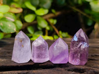 Polished Mini 'Jewellery' Window Amethyst Quartz Points x 70 From Akansobe, Madagascar