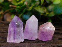 Polished Mini 'Jewellery' Window Amethyst Quartz Points x 70 From Akansobe, Madagascar
