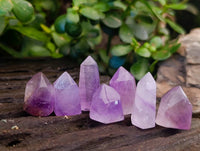 Polished Mini 'Jewellery' Window Amethyst Quartz Points x 70 From Akansobe, Madagascar