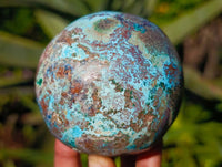 Polished Conglomerate Shattuckite Spheres x 5 From Congo