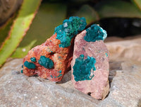 Natural Dioptase on Dolomite Matrix Specimens x 12 From Likasi, Congo - Toprock Gemstones and Minerals 
