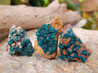 Natural Dioptase on Dolomite Matrix Specimens x 12 From Likasi, Congo - Toprock Gemstones and Minerals 
