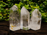 Polished Clear Quartz Crystals x 3 From Madagascar