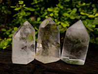 Polished Clear Quartz Crystals x 3 From Madagascar