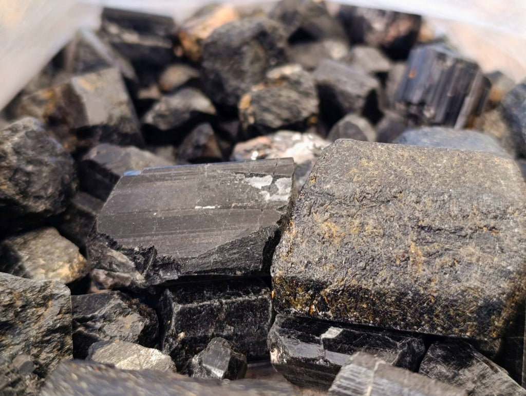Natural Schorl Black Tourmaline Specimens x 2.1 Kg Lot From Zimbabwe - Toprock Gemstones and Minerals 