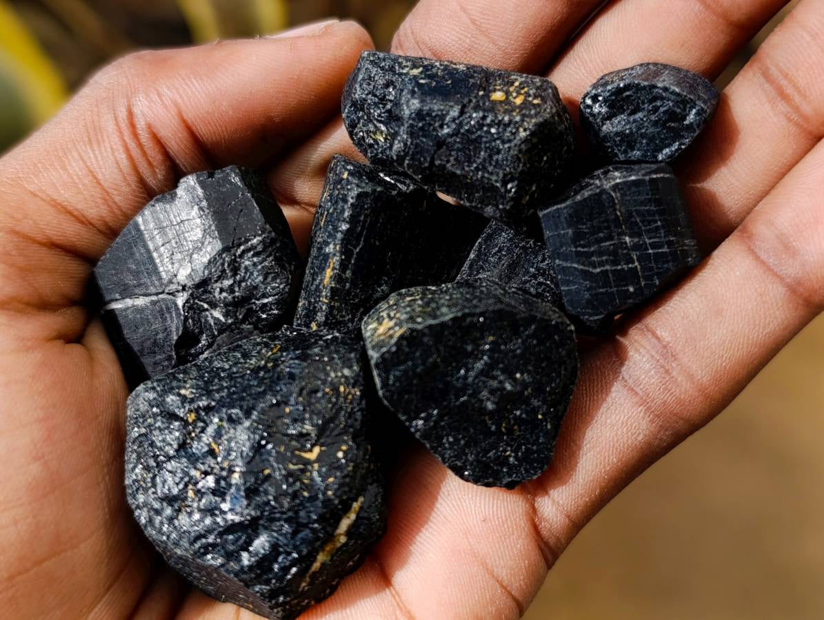 Natural Schorl Black Tourmaline Specimens x 2.1 Kg Lot From Zimbabwe - Toprock Gemstones and Minerals 