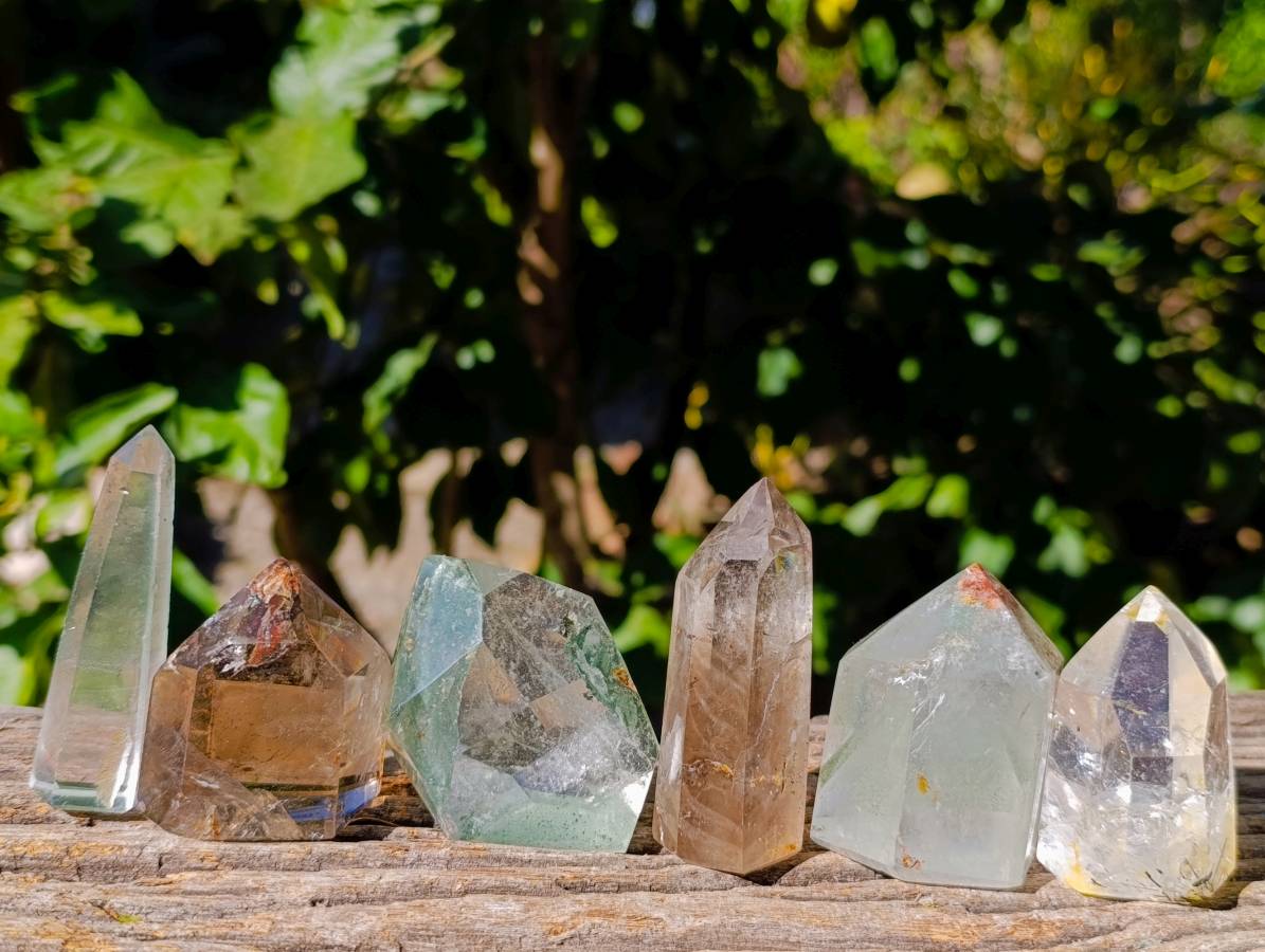 Polished Mix of Selected Crystals x 6 From Madagascar - Toprock Gemstones and Minerals 