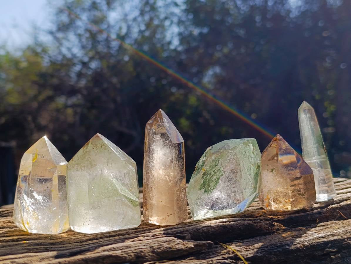 Polished Mix of Selected Crystals x 6 From Madagascar - Toprock Gemstones and Minerals 