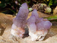 Natural Amethyst Spirit Quartz Clusters x 6 From Boekenhouthoek, South Africa