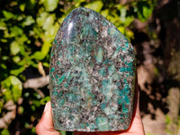 Polished Emerald Mica In Matrix Standing Free Form x 1 From Mutoko, Zimbabwe - Toprock Gemstones and Minerals 