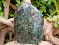 Polished Emerald Mica In Matrix Standing Free Form x 1 From Mutoko, Zimbabwe - Toprock Gemstones and Minerals 
