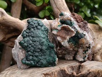 Natural Ball Malachite On Quartz Matrix Specimens x 6 From Kambove, Congo