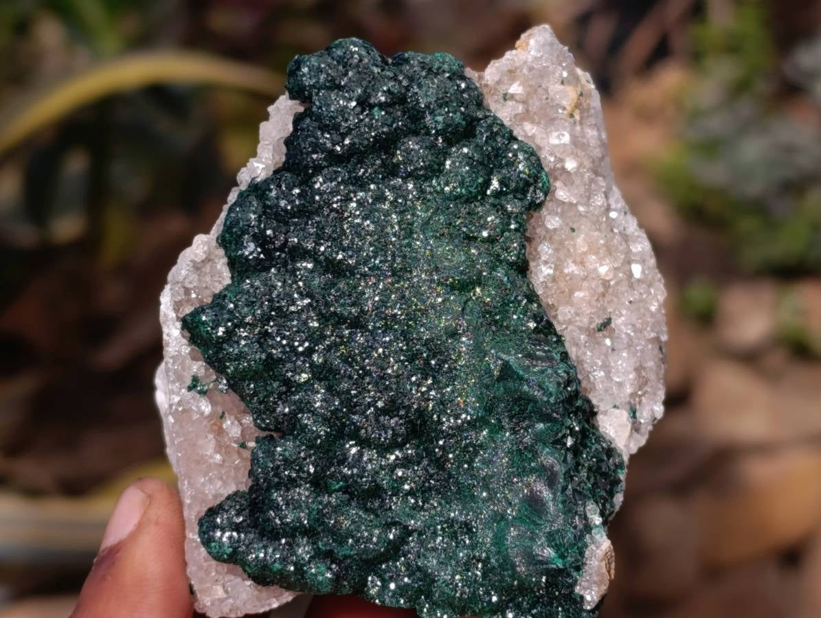 Natural Ball Malachite On Quartz Matrix Specimens x 6 From Kambove, Congo - Toprock Gemstones and Minerals 