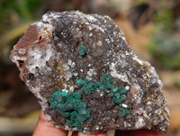Natural Ball Malachite On Quartz Matrix Specimens x 6 From Kambove, Congo