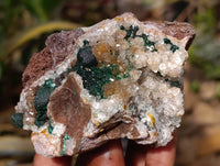 Natural Ball Malachite On Quartz Matrix Specimens x 6 From Kambove, Congo