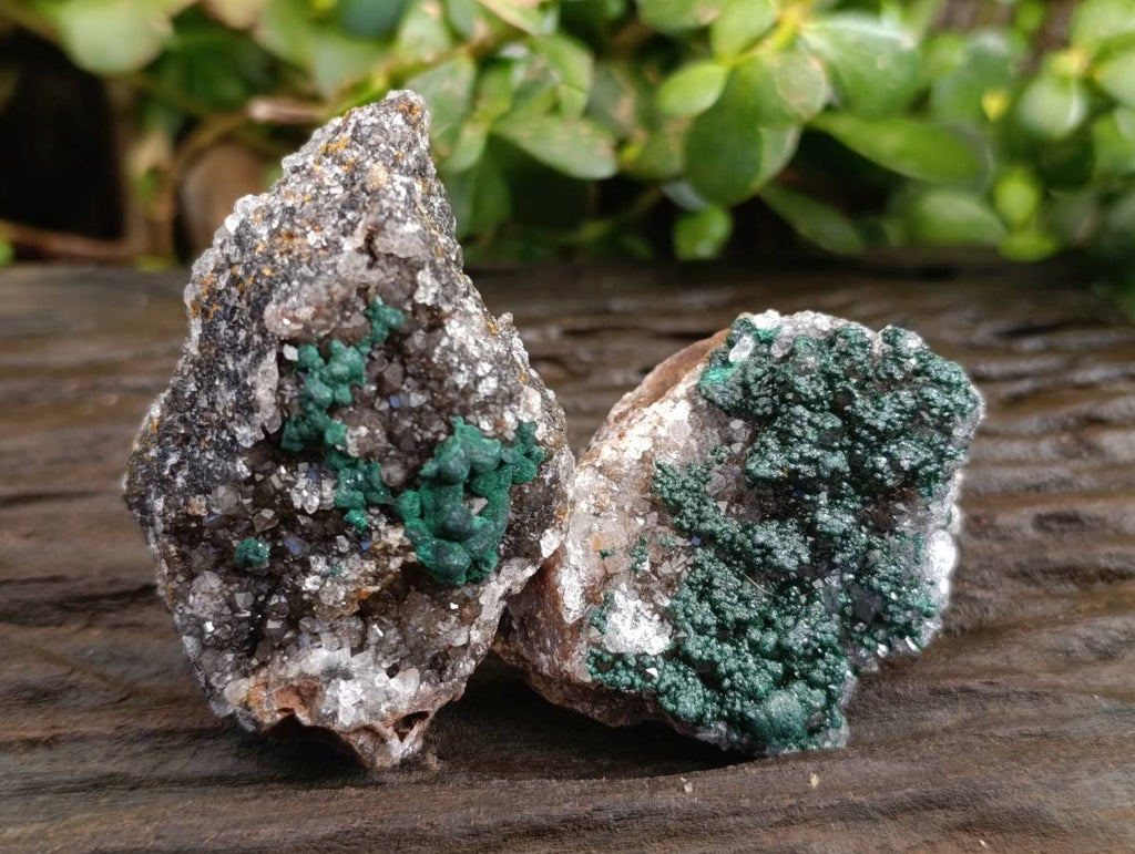 Natural Ball Malachite On Quartz Matrix Specimens x 6 From Kambove, Congo - Toprock Gemstones and Minerals 