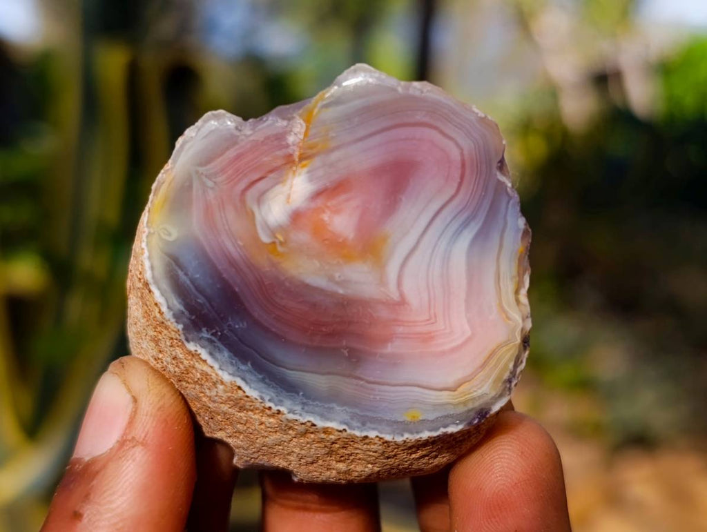 Polished On One Side Red Sashe River Agate Nodules x 20 From Zimbabwe - Toprock Gemstones and Minerals 