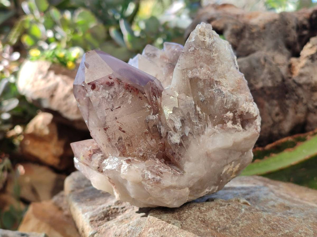 Natural Red Hematoid Quartz Clusters x 2 From Karoi, Zimbabwe - Toprock Gemstones and Minerals 